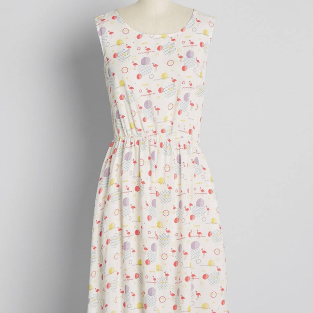 *NWT* My Amigos Are Flamingos A-Line Dress By Circus + MODCLOTH